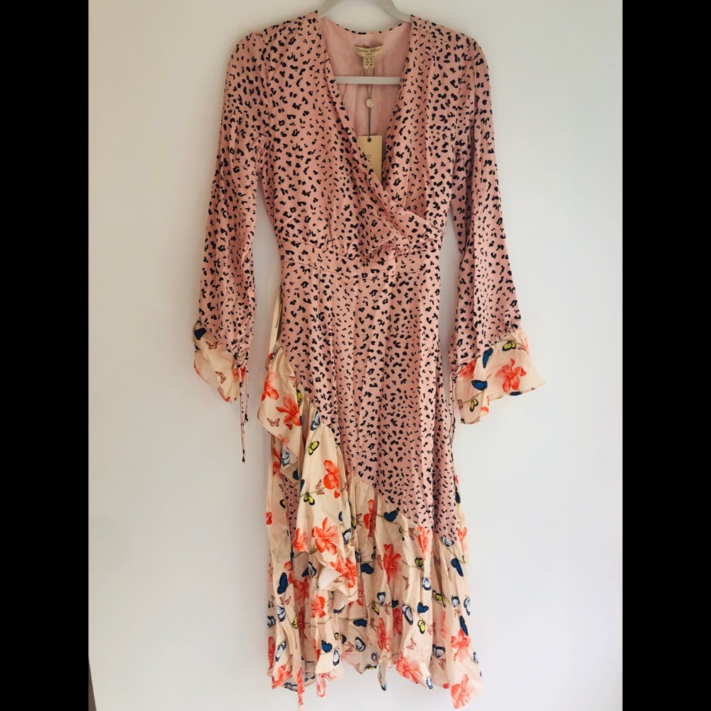 Dark Pink London, Wrap Midi Dress Asos